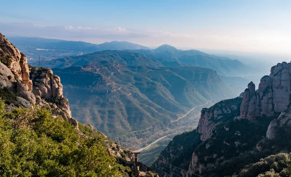 Obraz Krajobrazu Montserrat Widziany Platformy Widokowej — Zdjęcie stockowe