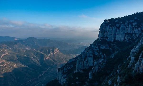 Una Imagen Del Paisaje Montserrat Vista Desde Plataforma Observación — Foto de Stock
