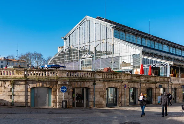 Una Foto Place Des Halles Plaza Del Mercado Niort —  Fotos de Stock