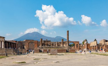 Pompeii 'deki Giove Tapınağı' nın bir resmi..