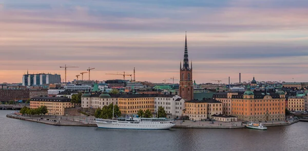 Una Foto Gamla Stan Casco Antiguo Estocolmo Atardecer — Foto de Stock