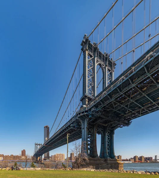 Una Foto Del Puente Manhattan Vista Desde Brooklyn — Foto de Stock