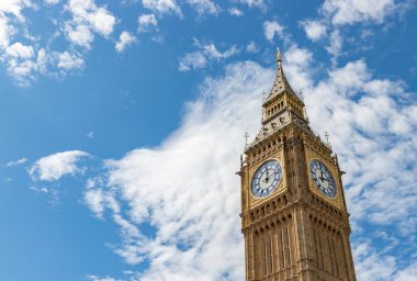 Big Ben, Londra 'nın üst kısmının resmi..