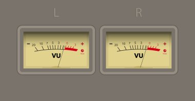 volume unit meter. vector clipart