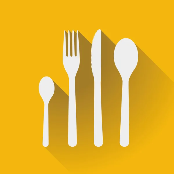 Menuiseries - cuillères, fourchette et couteau — Image vectorielle