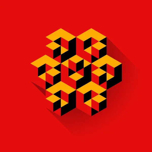 3D-kubussen logo ontwerp — Stockvector