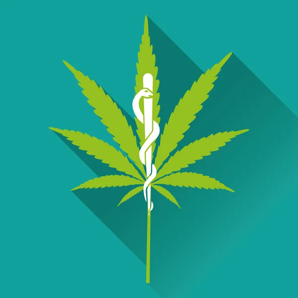 Medicinsk marijuana ny logotyp — Stock vektor
