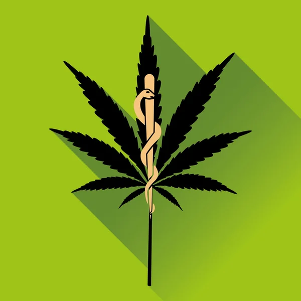 Marihuana médica nuevo logotipo — Archivo Imágenes Vectoriales