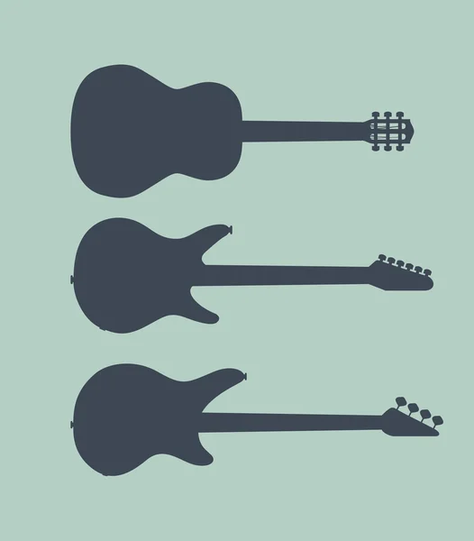 Set of guitars — Stock Vector
