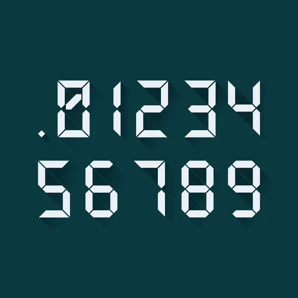 Set of digital numbers — Stock Vector