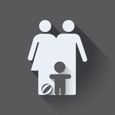 Aile kutsal kişilerin resmi, düz