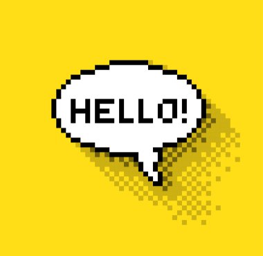 Bubble greeting with Hello! clipart