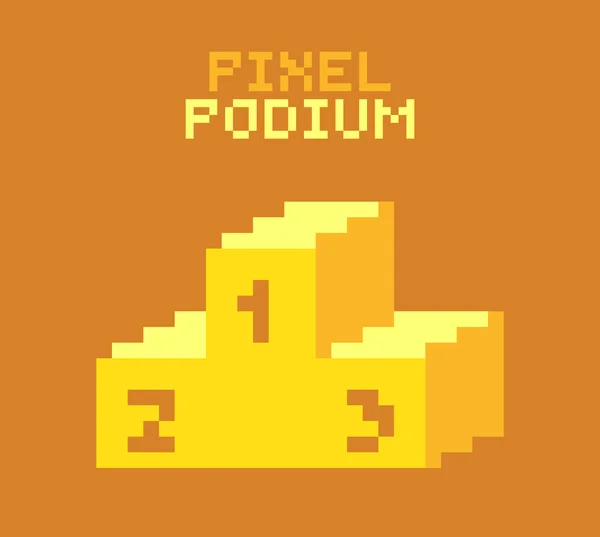 Pixel-Podium für Sieger — Stockvektor