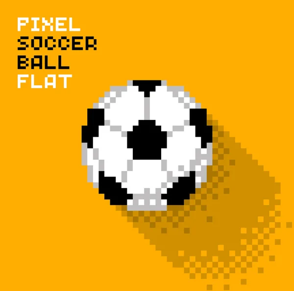 Pixel fotbalového míče v rovném provedení — Stockový vektor