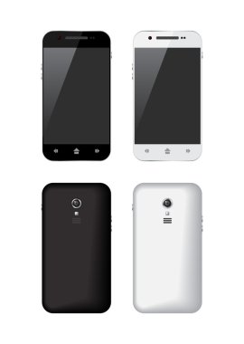 siyah-beyaz akıllı telefonlar