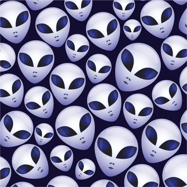 Extraterrestrials heads — Stock Vector