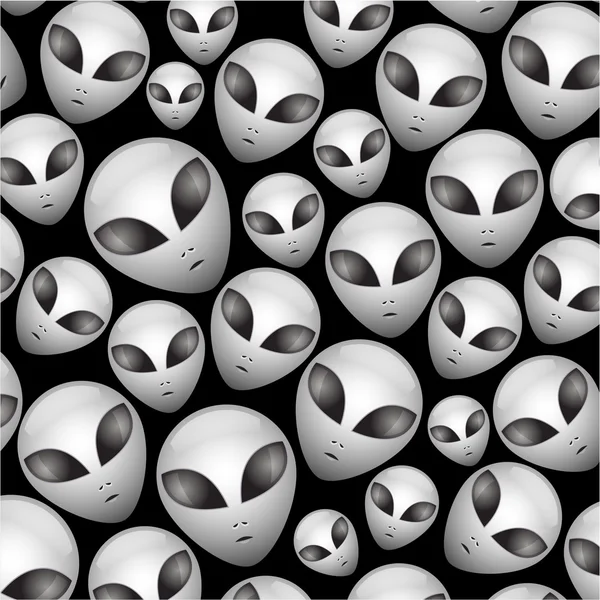 Cabeças de extraterrestres — Vetor de Stock