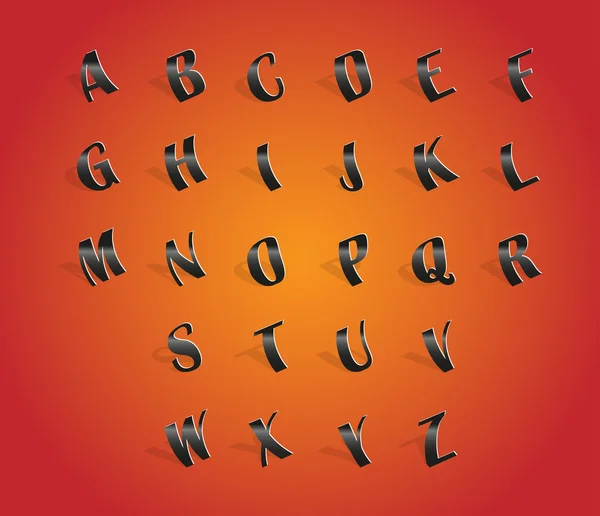 Alphabet-Schrift — Stockvektor