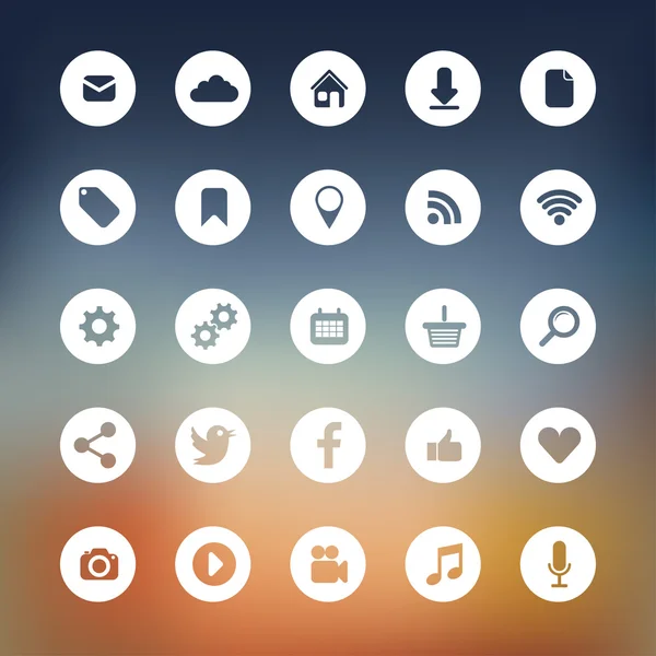 Moderne sociale media iconen collectie — Stockvector