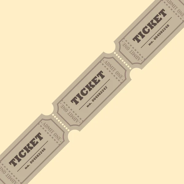 Tickets met schaduw — Stockvector