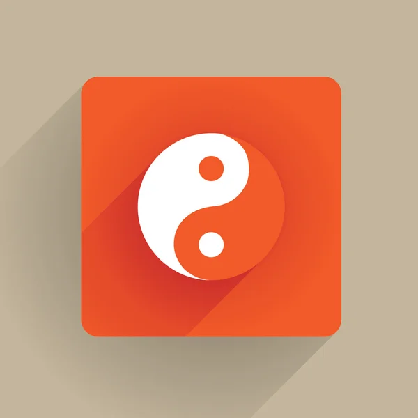 Ikona yin yang — Wektor stockowy