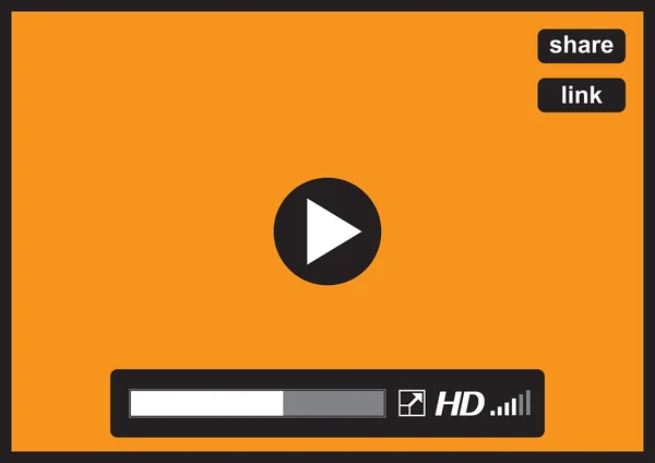 Online video player — Stock Vector