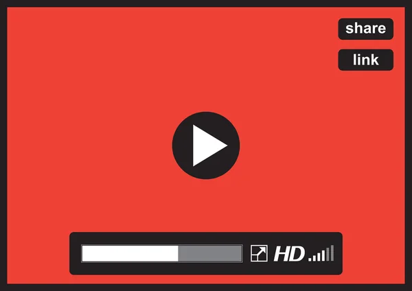 Online video player — Stock Vector