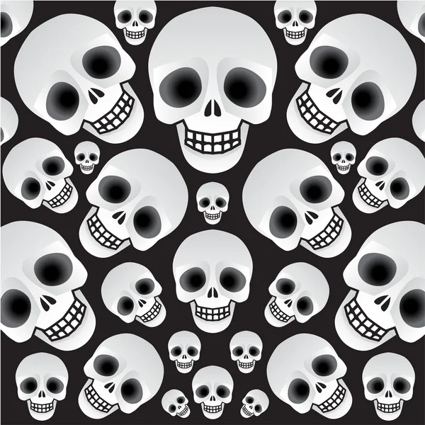 Skulls on a dark background — Stock Vector