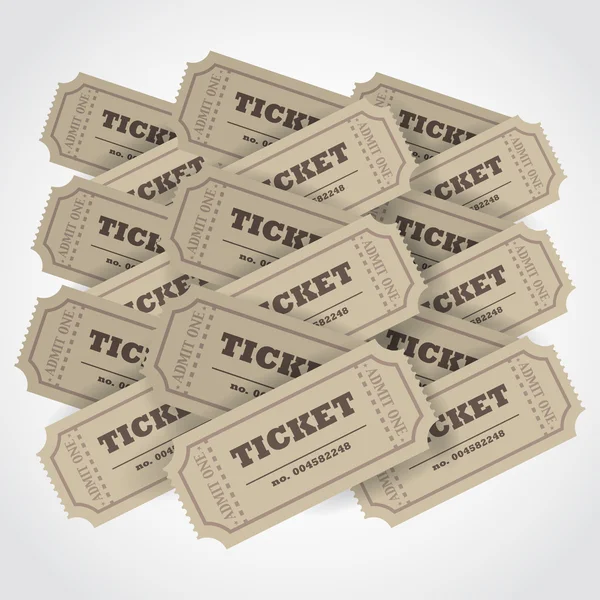 Plenty of tickets — Stock Vector