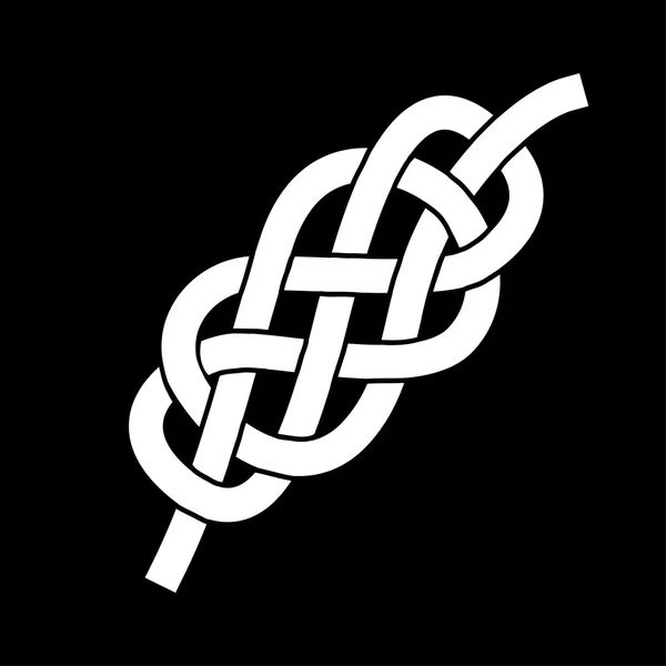 Noeuds sur le symbole de corde — Image vectorielle