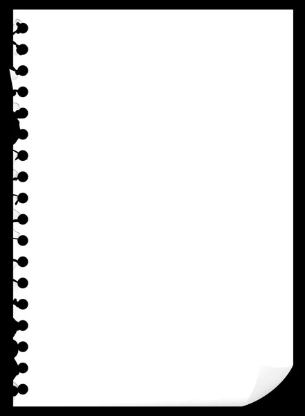 Página em branco de papel — Vetor de Stock