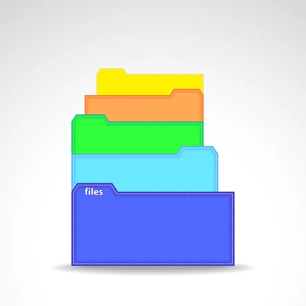Kleurrijke archief bladwijzers — Stockvector
