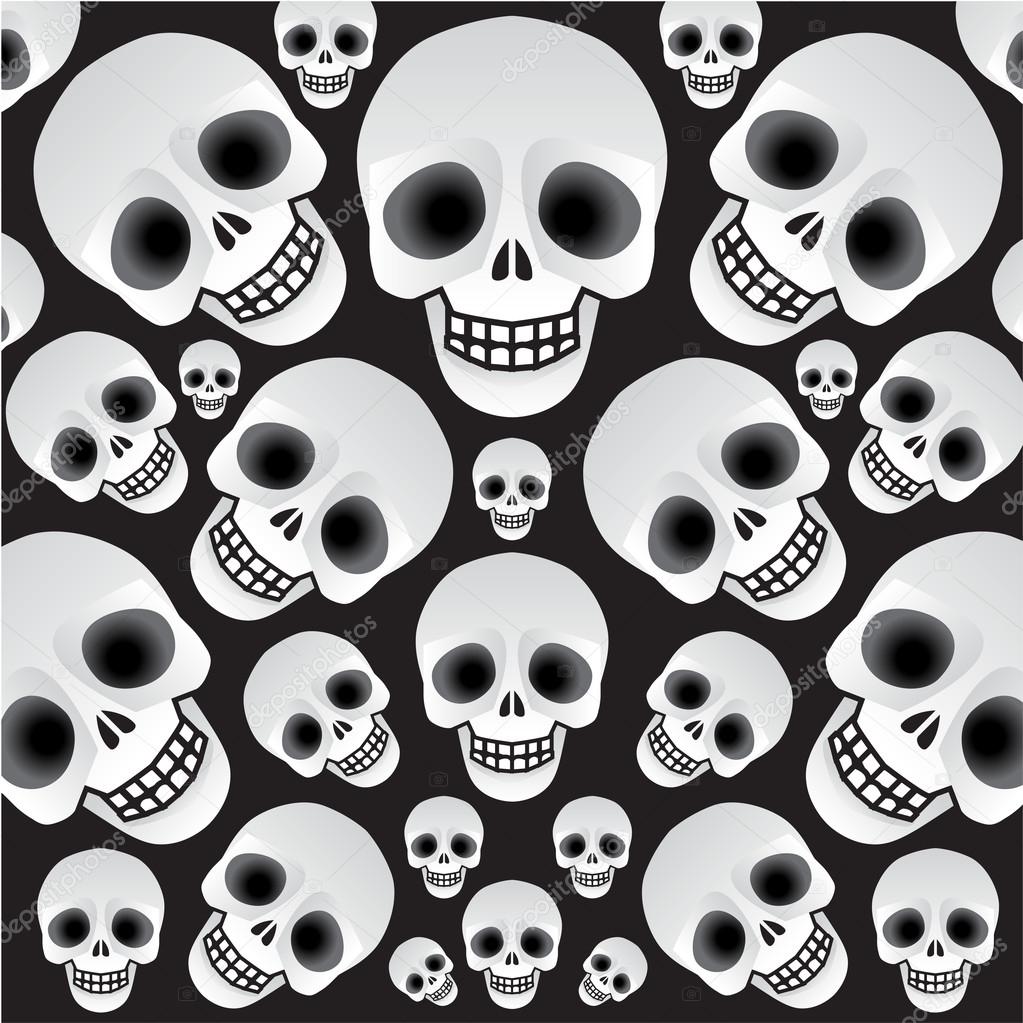 Skulls on a dark background