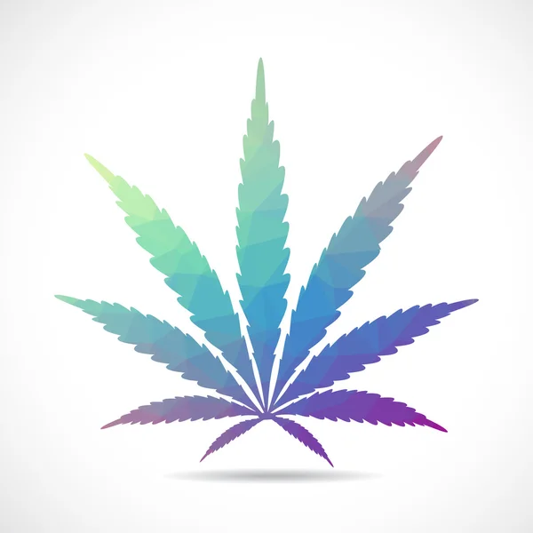 Poligonal marihuana yaprağı