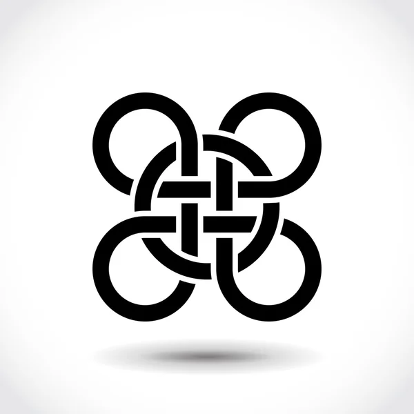 Symbole celtique noir — Image vectorielle
