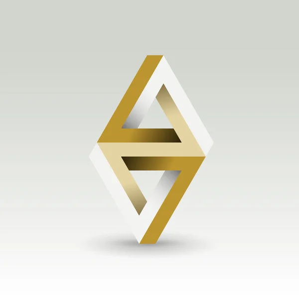 Трикутник шаблон логотип — стоковий вектор