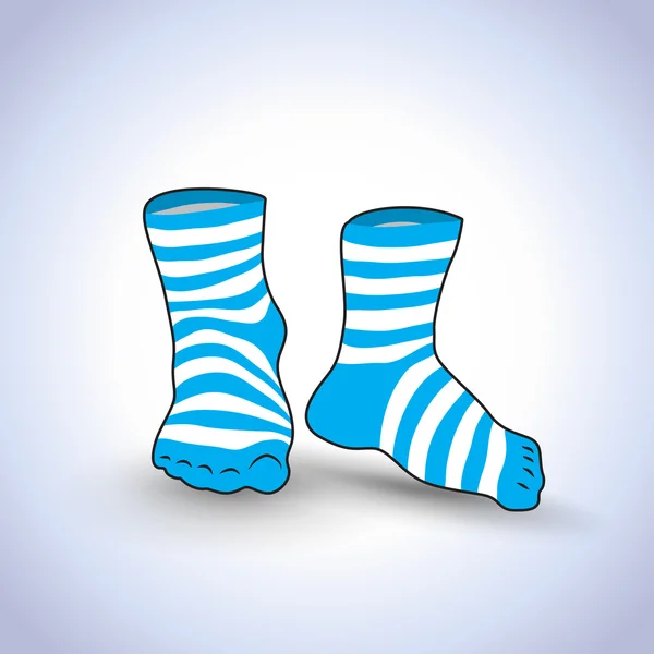 Un par de calcetines a rayas — Vector de stock