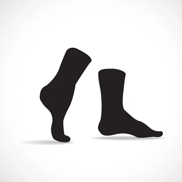 Silhouette schwarzer Socken — Stockvektor