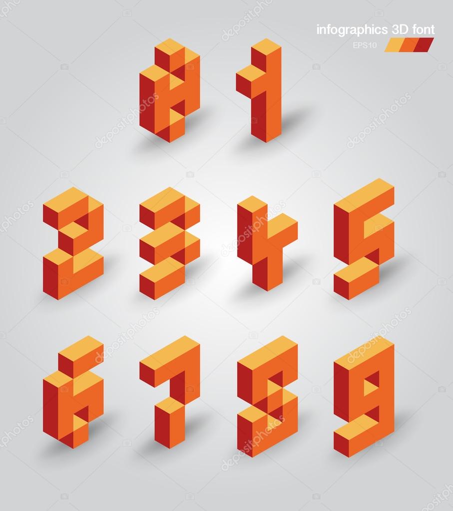 Set of 3d vector pixel numbers