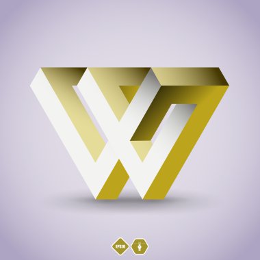 W Harfi Logo Şablonu