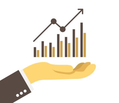 İş grafiği avuç,