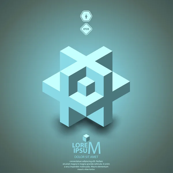 Дизайн логотипу Cube + — стоковий вектор