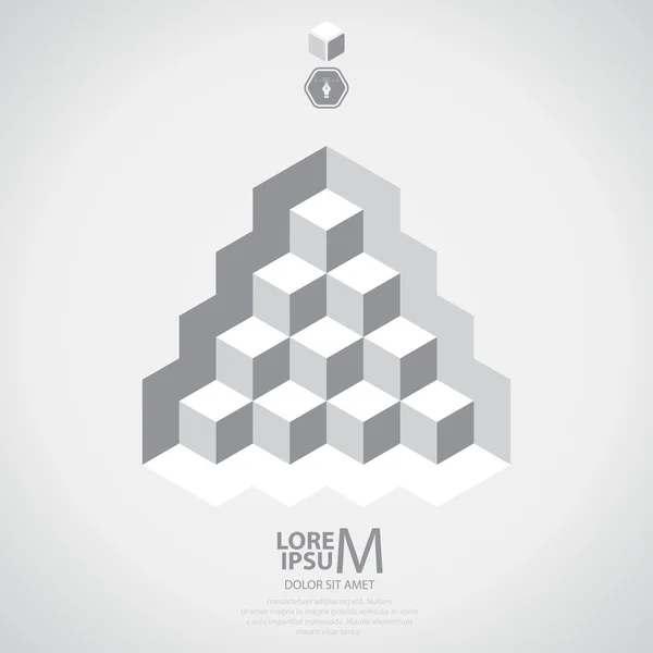 ピラミッド状のロゴ アイコン — ストックベクタ