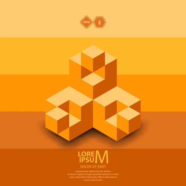 Diseño del logo de Cubes — Vector de stock