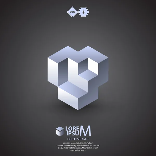 Geometrik fındık logosu — Stok Vektör