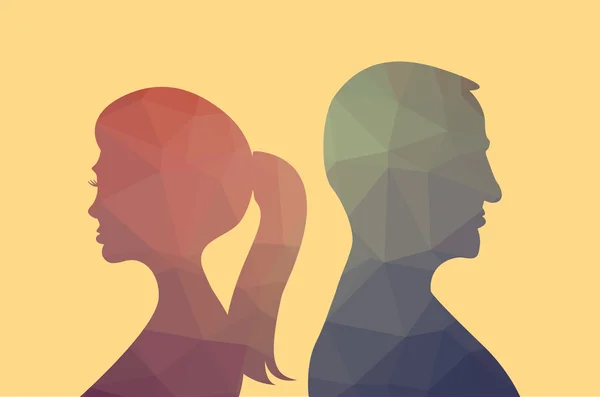 erkek ve kadın siluetleri