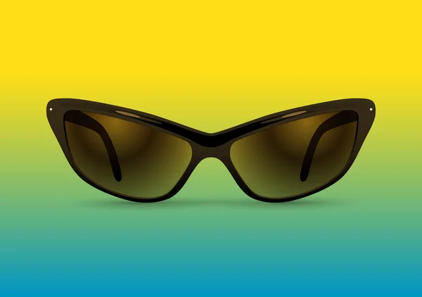 Czarne męskie okulary przeciwsłoneczne — Wektor stockowy