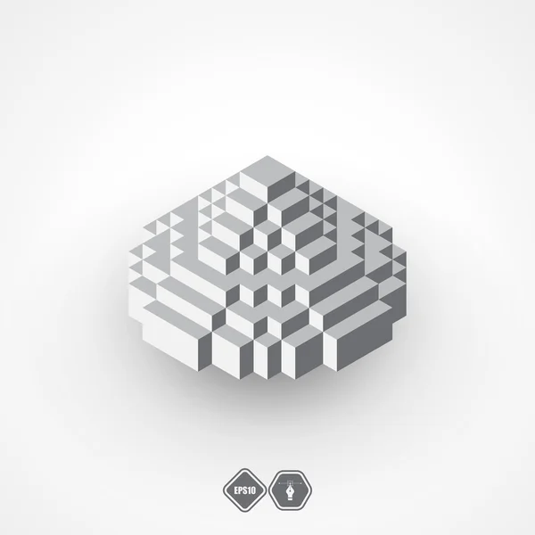 ピラミッド状のロゴ アイコン. — ストックベクタ