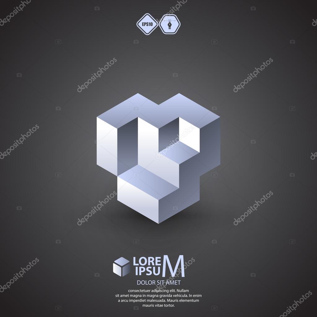 Geometric Nuts logo, concept. Vector illustration