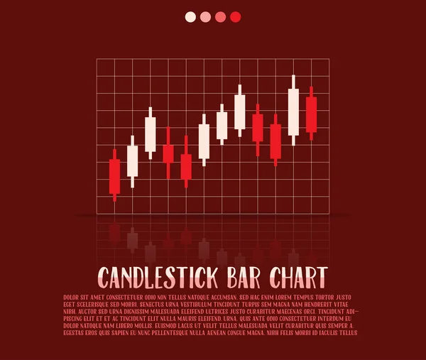 Candlestick bar — Stock Vector